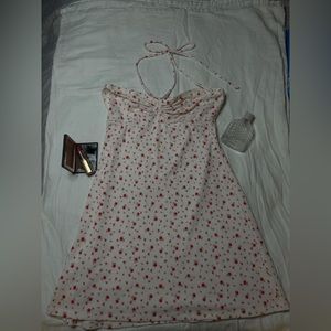 Cute flower empire waistline soft tie dress